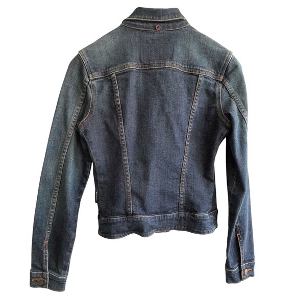 Vtg Sergio Valente Womens Small Cowgirl Western Metal Steer Logo Denim Jacket - Picture 4 of 6